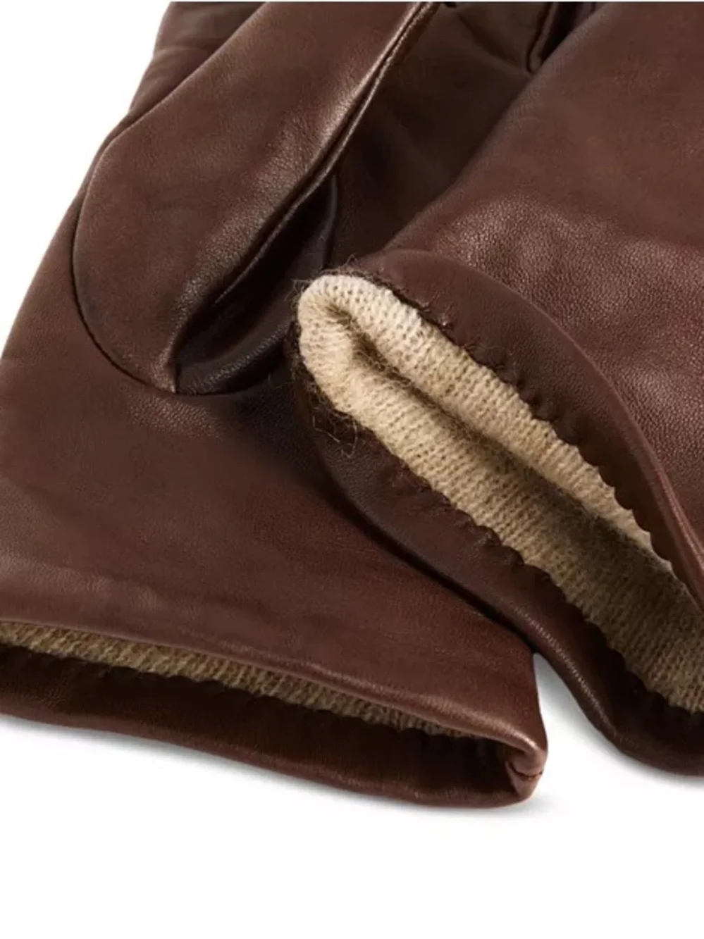 Bloomingdale’s Women’s Dark Brown Genuine Leather Gloves Size 7.5 NWT $168